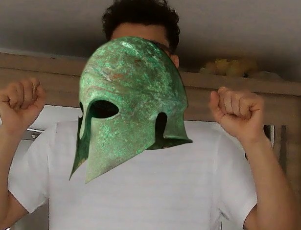 The Corinthian helmet, raw